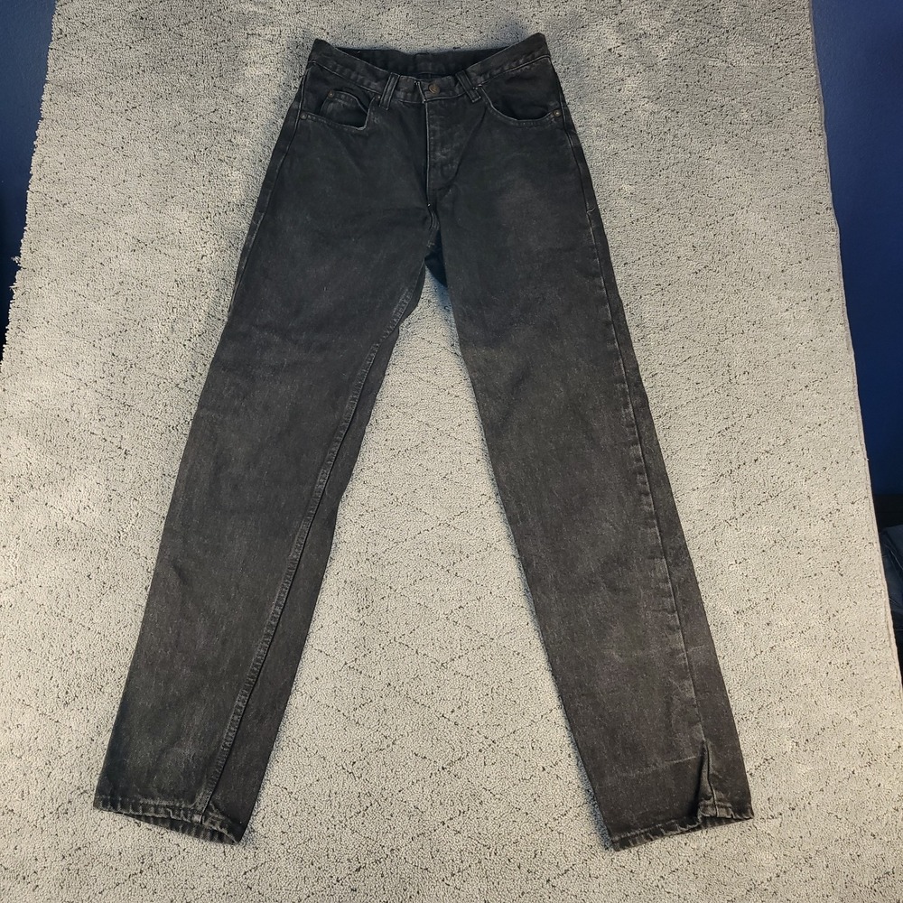 VTG Gap Jeans Mens 30x34 Black Straight Leg Mid Rise Dark Wash 90s Made In USA